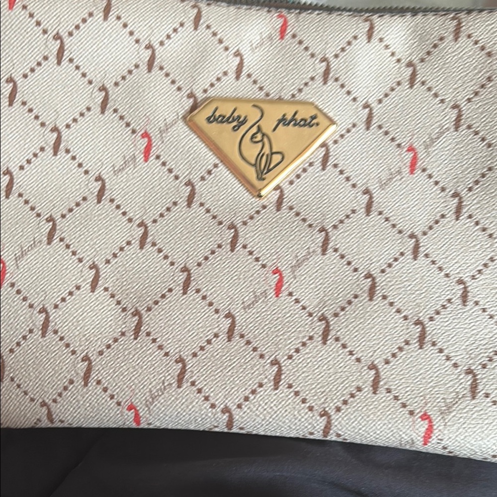 Baby Phat Cream and Brown Women's Bag